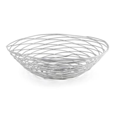FOH BBK007BCI22 Patina Wireware 10" Silver Basket - 6 / CS