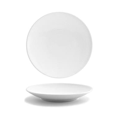 FOH DBB001WHP23 Spiral 6.5" White Plate