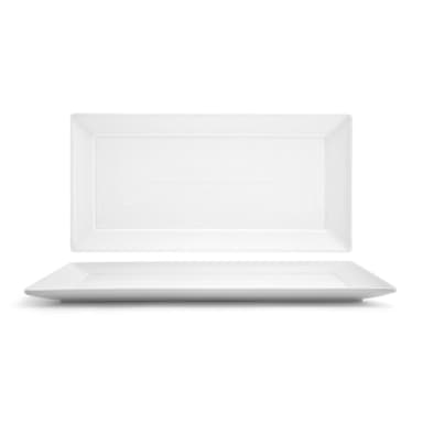 FOH DDP004WHP21 Spiral 7" x 14" Plate - 4 / CS