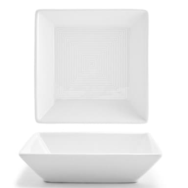 FOH DBO008WHP23 Spiral 10 Ounce Square Bowl