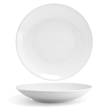 FOH DBO038WHP12 Spiral 58 Ounce Low Bowl - 6 / CS