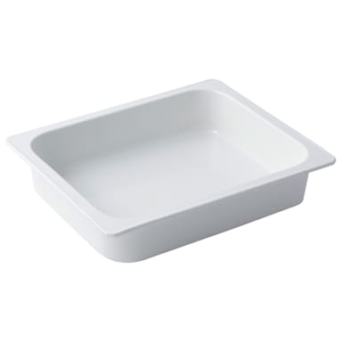 Bon Chef 5065 WHITE Sandstone 4 Qt. Half Size Rectangular Food Pan