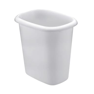 Rubbermaid® FG295300WHT White Oval 6 Qt Vanity Wastebasket