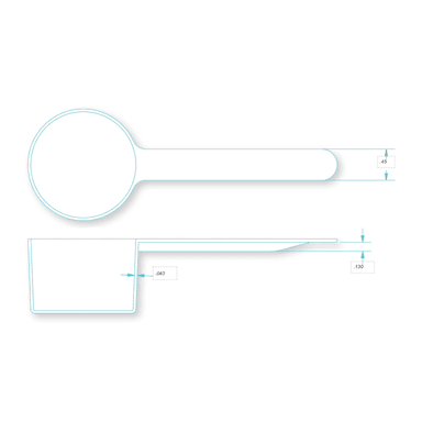 Clear 1 oz Measuring Scoop
