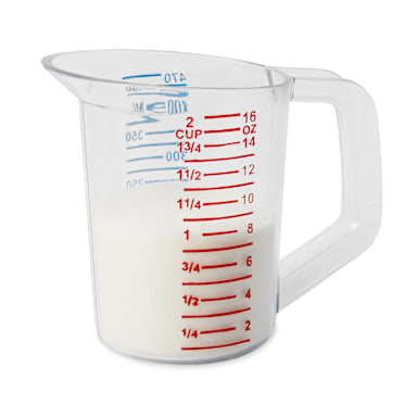 Rubbermaid FG321500CLR Bouncer Plastic 1 Pint Measuring Cup