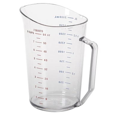 Cambro 200MCCW135 Camwear Clear 2 Qt. Measuring Cup
