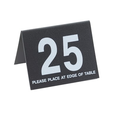 Cal-Mil 234-13 Black Break Resistant Number Tents (No. 1-25)