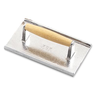 Browne Foodservice 707 Aluminum 9" Steak Weight with Wood Handle