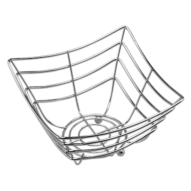 American Metalcraft SCB480 Space-Time Continuum Sq. Web Chrome Basket