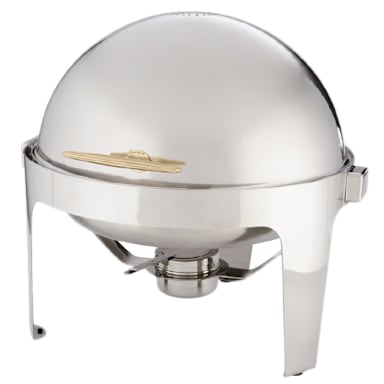 American Metalcraft GOLDAGRD18 Adagio 7 Qt Rnd Chafer w/ Gold Handles