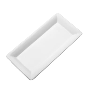 American Metalcraft CER23 Prestige White Ceramic 18 In. Rect. Platter