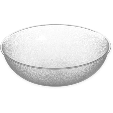 Carlisle 721507 11 Qt. Clear Round Pebbled Bowl