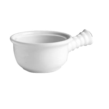 Hall China 11920AWHA White 10 Oz Soup Crock with Side Handle