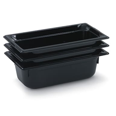 Vollrath 9034420 Super Pan® Black 1/3 Size x 4" D Food Pan