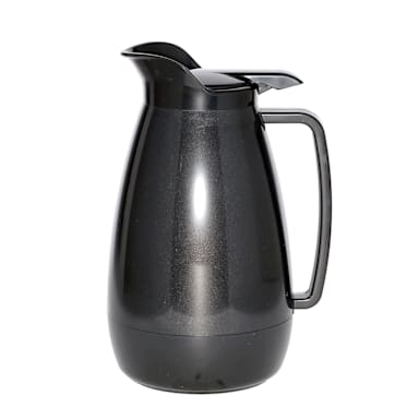 Service Ideas TS101BL Thermo-Serv 1 Liter Black Flip Top Server