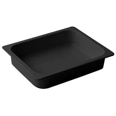 Bon Chef 5065 BLACK Sandstone 4 Qt. Half Size Food Pan