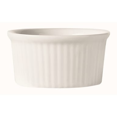 Libbey - Formerly World Tableware RAMF-234-W Bedrock Ovenware Fluted Ramekin