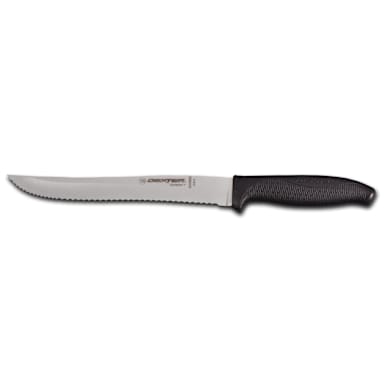 Dexter Russell SG158SCB-PCP SofGrip Black 8 In Scalloped Utility Knife