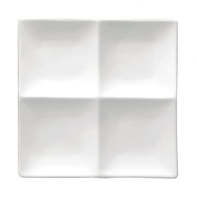 1880 Hospitality F8010000945 Bright White Ware 4-Comp. Platter - 24/CS