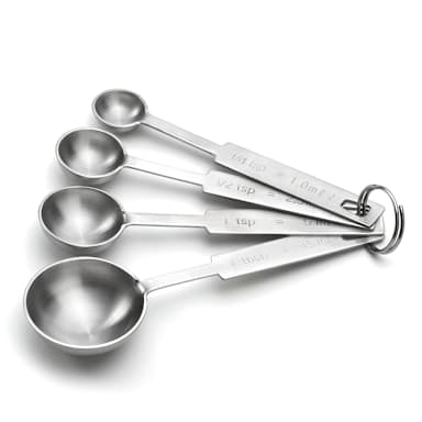 TableCraft 722 S/S 4-Piece Heavyweight Measuring Spoon Set