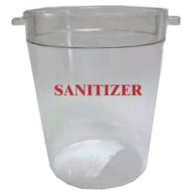 Cambro RFSCW6NPER100 Camwear Clear Round 6 Qt Storage Container