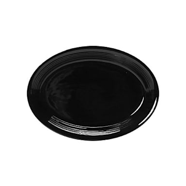 Tuxton CBH-1352 Concentrix Black 13.5" Coupe Platter - 6 / CS