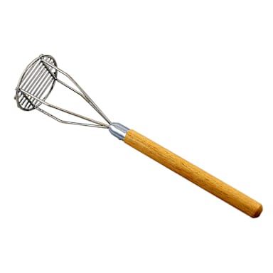 Browne Foodservice 575441 S/S 18" Round Potato Masher with Wood Handle