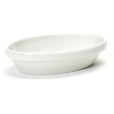 Tuxton BEK-0803 8 Oz. Eggshell Oval Nesting Baker