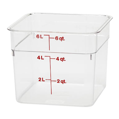 Cambro 6SFSCW135 Clear Camwear CamSquare 6 Qt Container