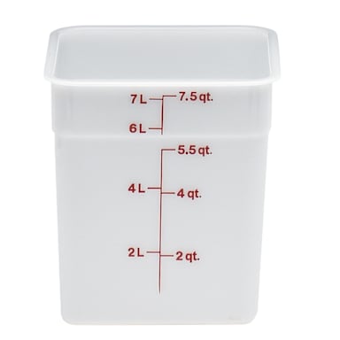 Cambro 8SFSP148 White Camwear CamSquare 8 Qt. Container