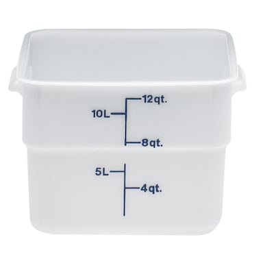 Cambro 12SFSP148 White Camwear CamSquare 12 Qt. Container
