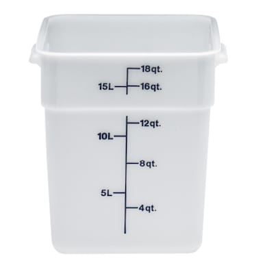 Cambro 18SFSP148 White Camwear CamSquare 18 Qt. Container