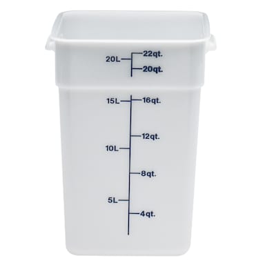 Cambro 22SFSP148 White Camwear CamSquare 22 Qt. Container