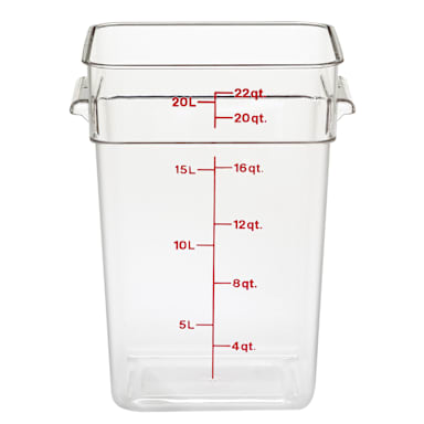 Cambro 22SFSCW135 Clear Camwear CamSquare 22 Qt. Container