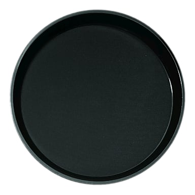 Cambro PT1100110 Black 11" Round Non-Skid Polytread Tray