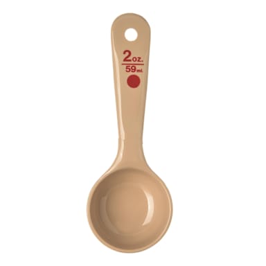 Carlisle 432406 Measure Misers 2 Oz. Beige Solid Spoon