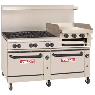 Vulcan 60SS-6B24GBN Endurance Natural Gas Oven with Burners / Griddle