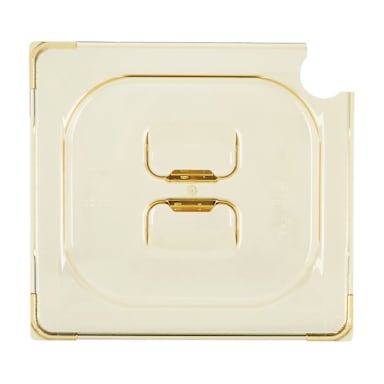 Vollrath® 34600 Amber 1/6 Size High Temp Slotted Plastic Pan Cover