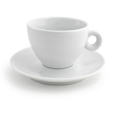 FOH DCS002WHP22 Milano White 6 Ounce Cup and Saucer - 6 / CS