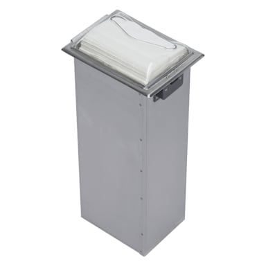 San Jamar® H2005CLSS Clear / Stainless In-Counter Napkin Dispenser