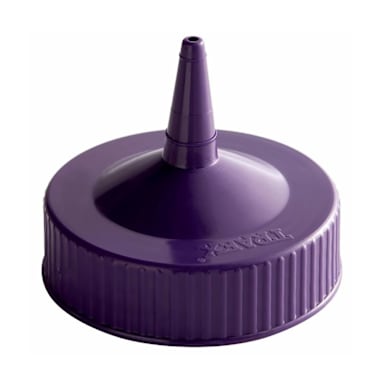 Traex 4913-54 Purple Single Spout Wide Mouth Replacement Cap - Dozen