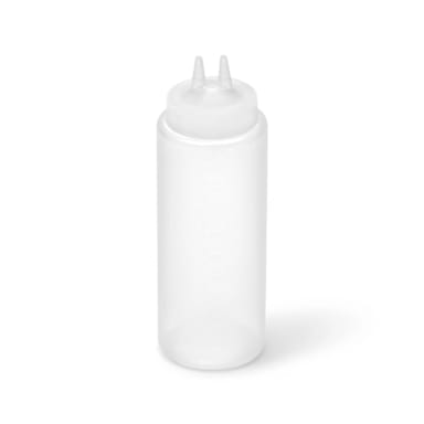 Traex 2332-13 Clear 32 Ounce Twin Tip Wide Mouth Squeeze Bottle