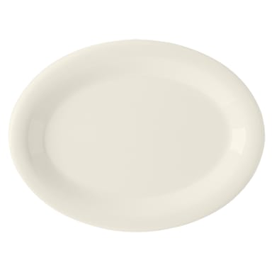 G.E.T. OP-950-DI Diamond Ivory 9-1/2" x 7-1/4" Oval Platter