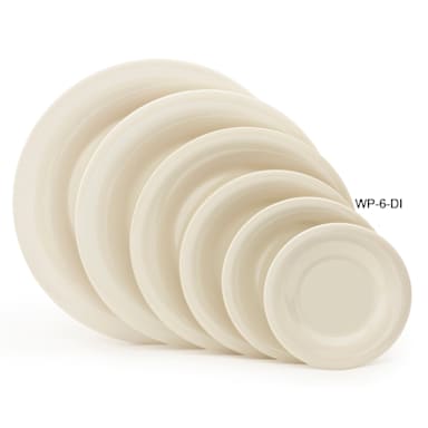 G.E.T. WP-6-DI Diamond Ivory 6-1/2" Wide Rim Plate