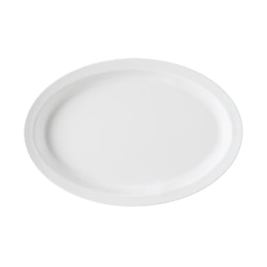 G.E.T. OP-614-W SuperMel I White 13.25" Oval Platter - Dozen
