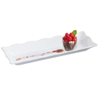 G.E.T. ML-87-W Milano White 17.5" Rectangular Tray - 6 / CS