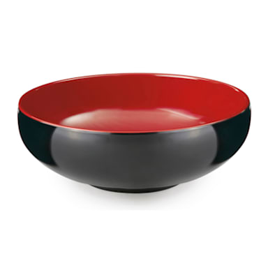 G.E.T. B-47-F Fuji Red / Black 1.3 Quart Bowl - Dozen