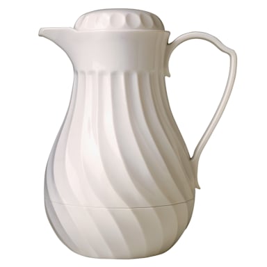 Vollrath 52124 Tilt And Pour White SwirlServe 10 Ounce Beverage Server