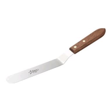Ateco 1387 S/S 12-1/2" Offset Bakers Spatula with Wood Handle