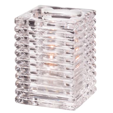 Hollowick 1511C Clear Horizontal Rib Glass Rod Lamp